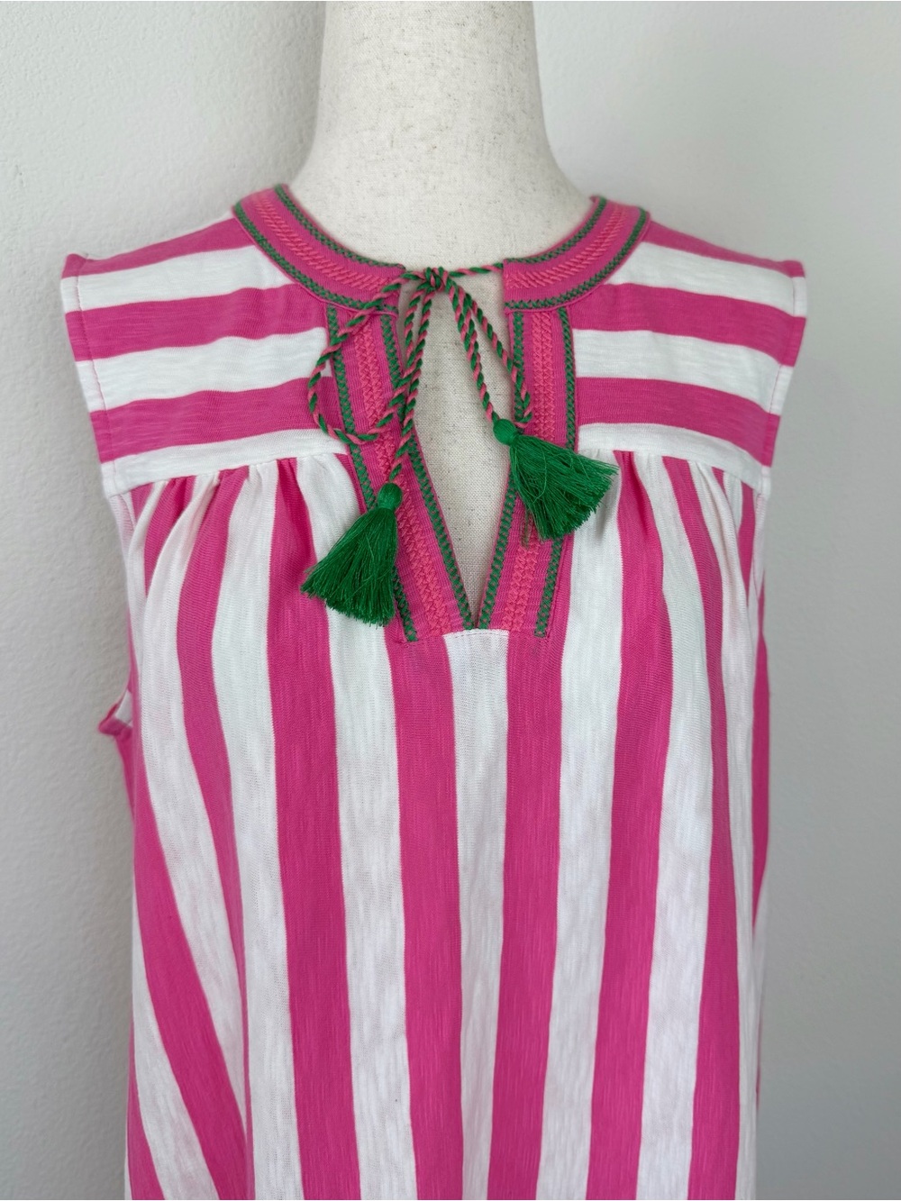 Boden Nadine Notch Cotton Dress in Sangria Sunset Size 6 Reg - Picture 6 of 13